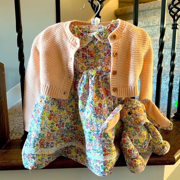 Catherine Malandrino 3-6 Month floral set - Picture 2 of 4